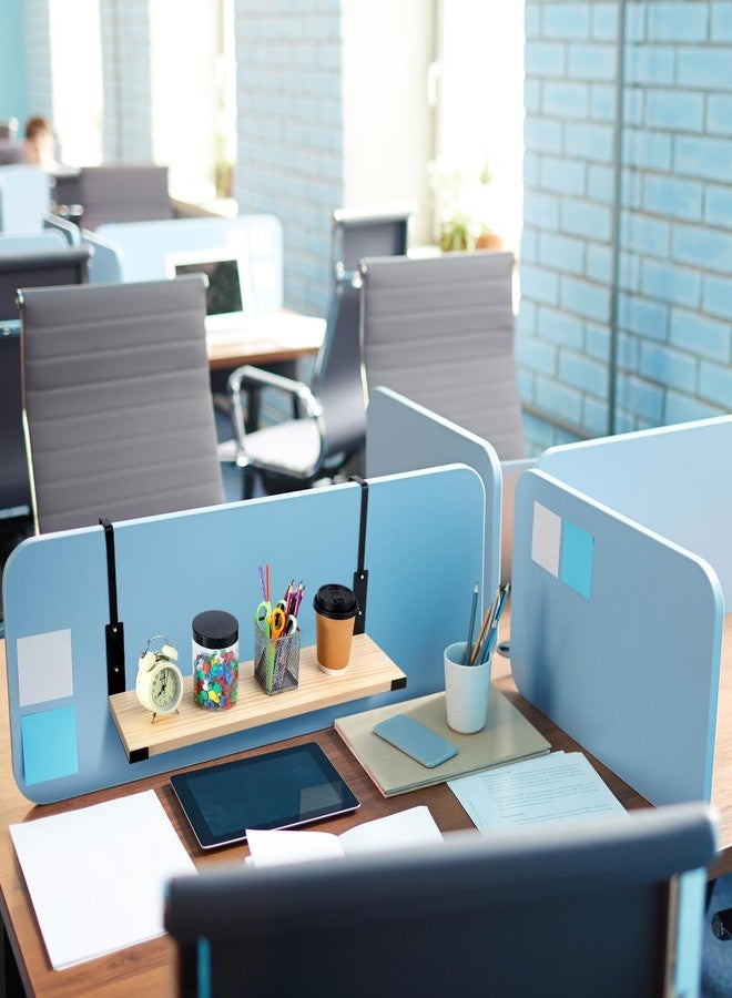 DoubleFill Office Cubicle Shelf 24" Wood Hanging Cubicle Storage Organizer File Hanging Shelf Accessories Storage Organizer Bookshelf with Hooks for Home Desk - Image 4